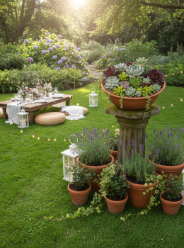 Bacia de Barro Artesanal para Plantas